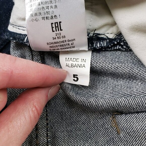 Dorothee Schumacher Straight Leg Jean Womens 5 US 10 Blue Dark Wash High Rise - Picture 9 of 13